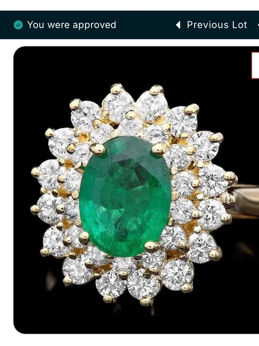 Oval Emerald Halo Ring in 14K Yellow Gold